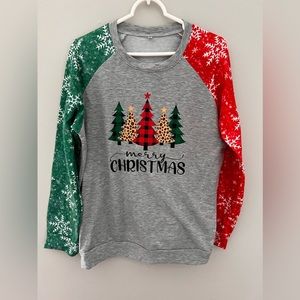 Merry Christmas Sweater Long Sleeve Sweatshirt  Size XL